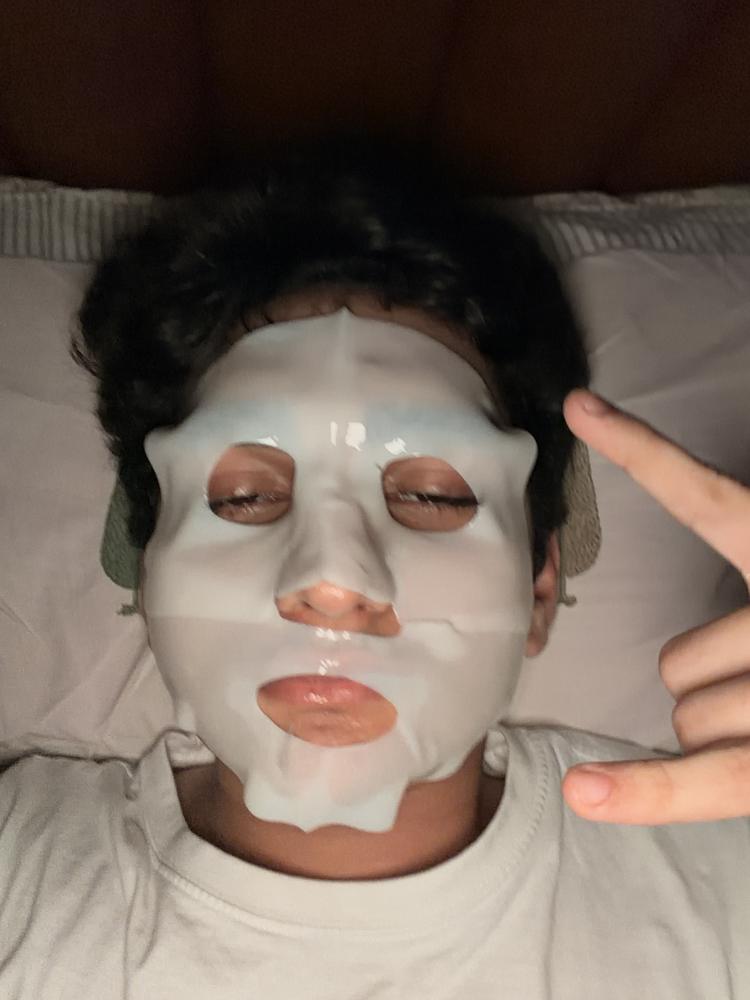 Face mask selfie goofy